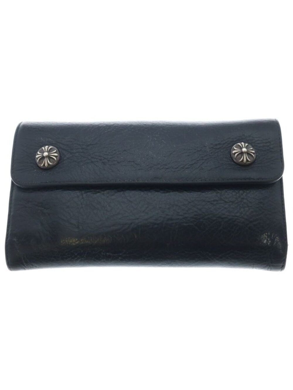 Chrome Hearts Wave Leather Wallet Black